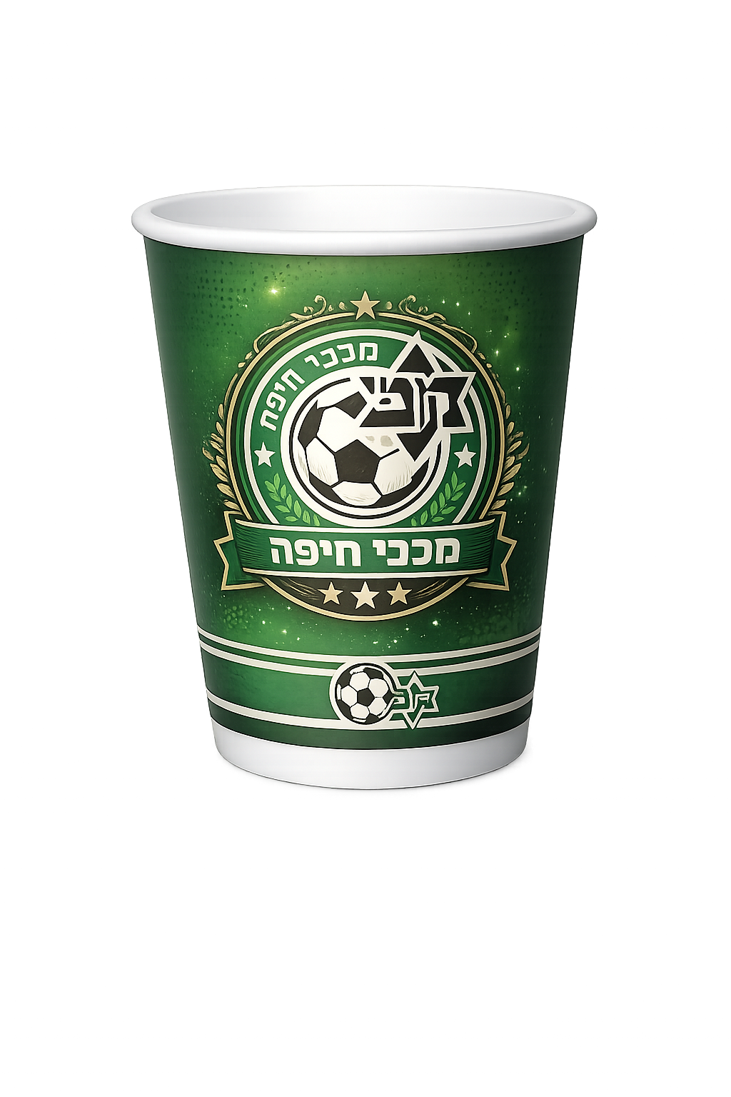 כוס נייר ממותגת לקבוצת ספורט